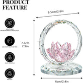 Crystal Sunflower Figurine Collectible Glass Flower Ornament Statue for Valentine&