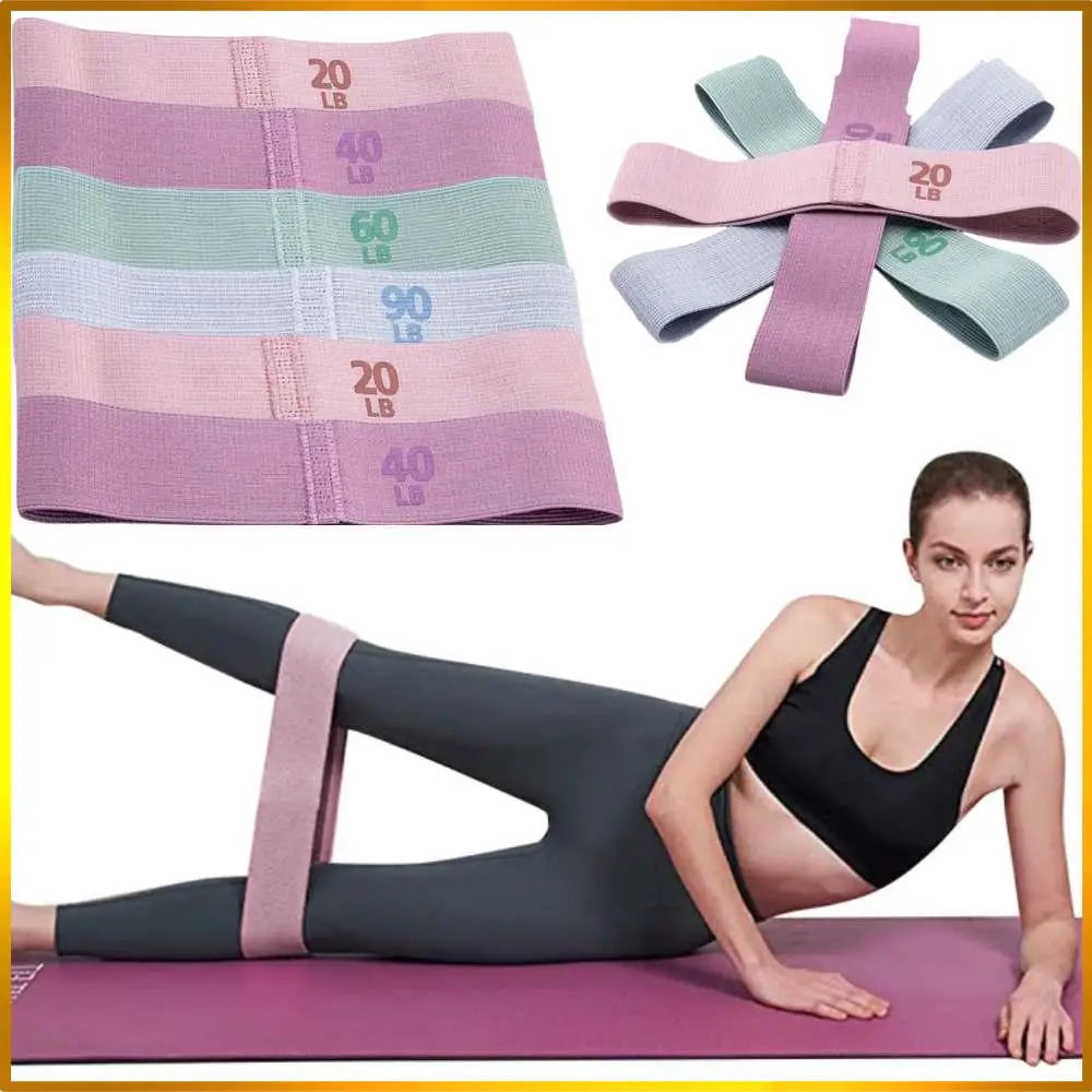 Fitness Resistance Bands Fabric Elastic Bands Yoga Pilates Hip Circle Expander Bands Gym Training Loops Yoga Workout Equipment by Home for Health and Beauty