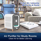 Air Purifier With HEPA Activated Carbon Nightlight Fragrance Sponge by Home for Health and Beauty