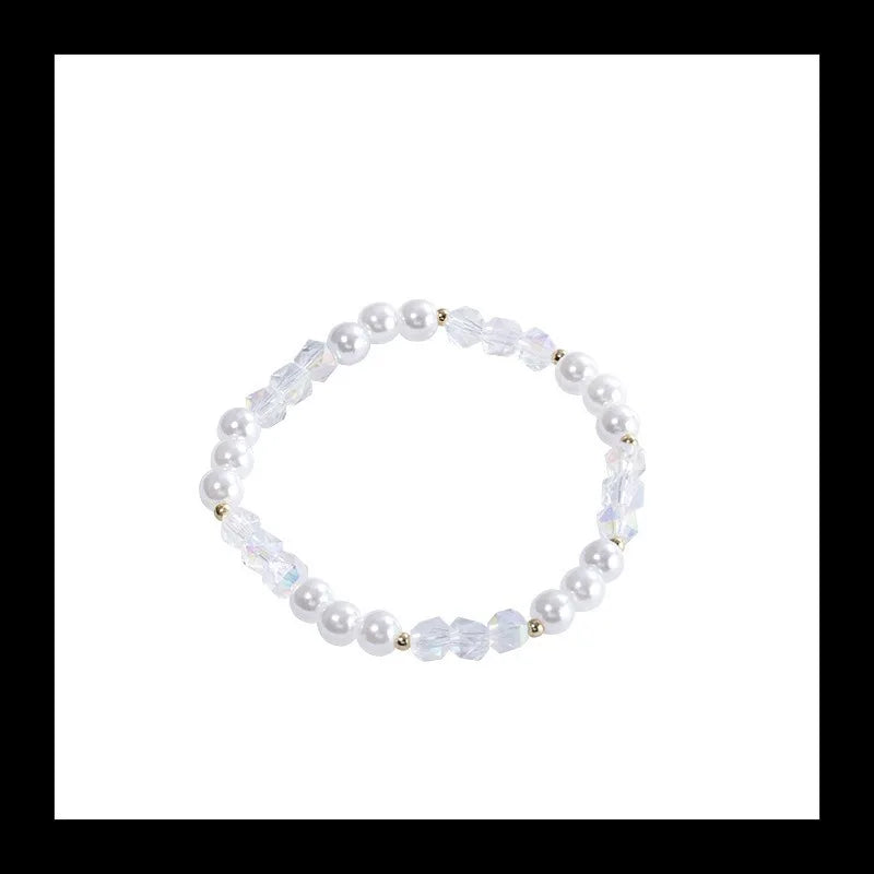 Pearl Bracelet For Women Elastic Beaded Rope by Home for Health and Beauty