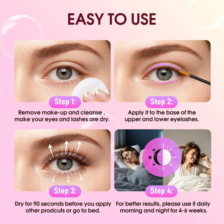 Lash Serum Nourishing Eyelash Enhancer Serum,Eyelash Growth Serum,Natural Ingredients,Longer and Thicker Eyelashes Cosmetics by Home for Health and Beauty