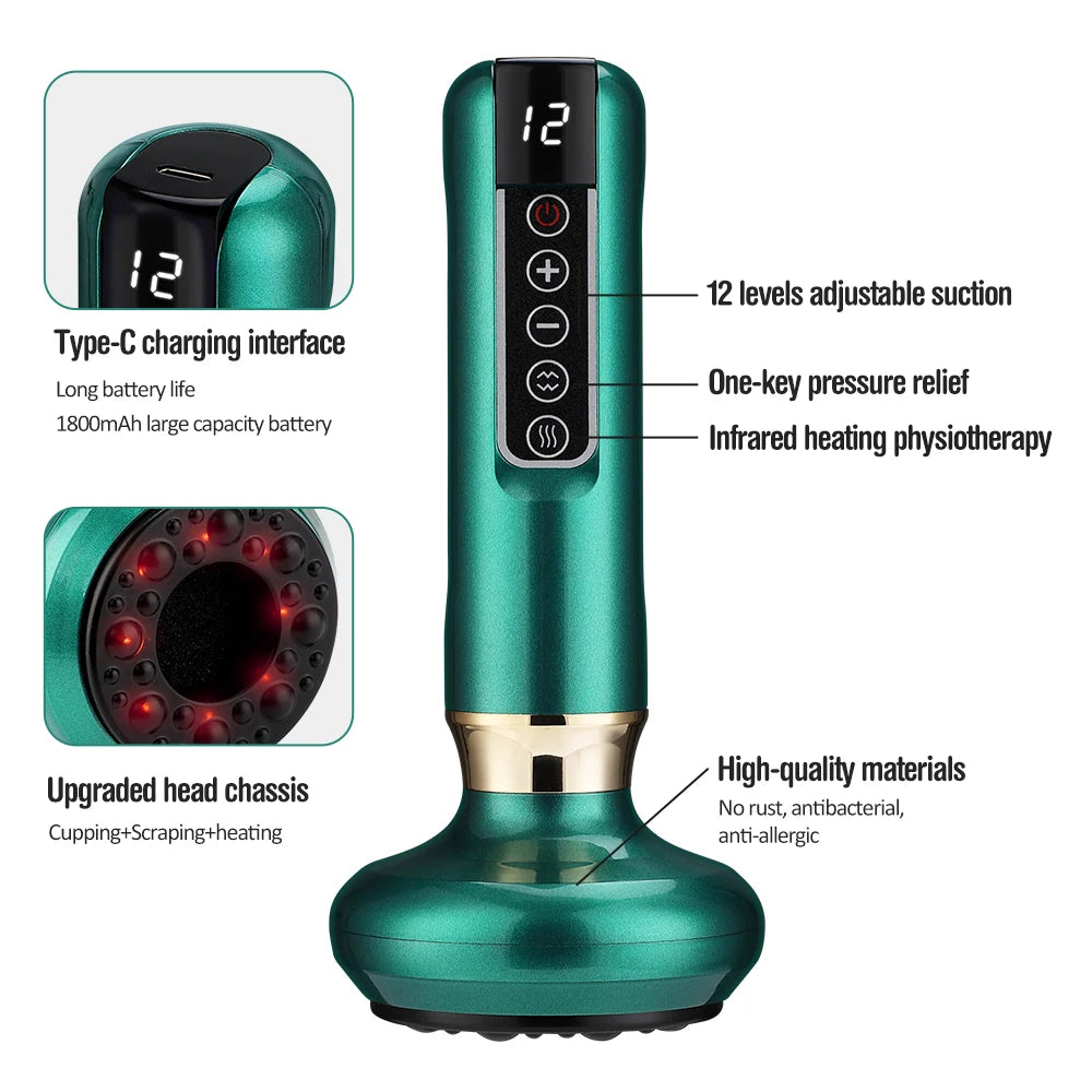 Electric Cupping Device 12 Levels USB Rechargeable