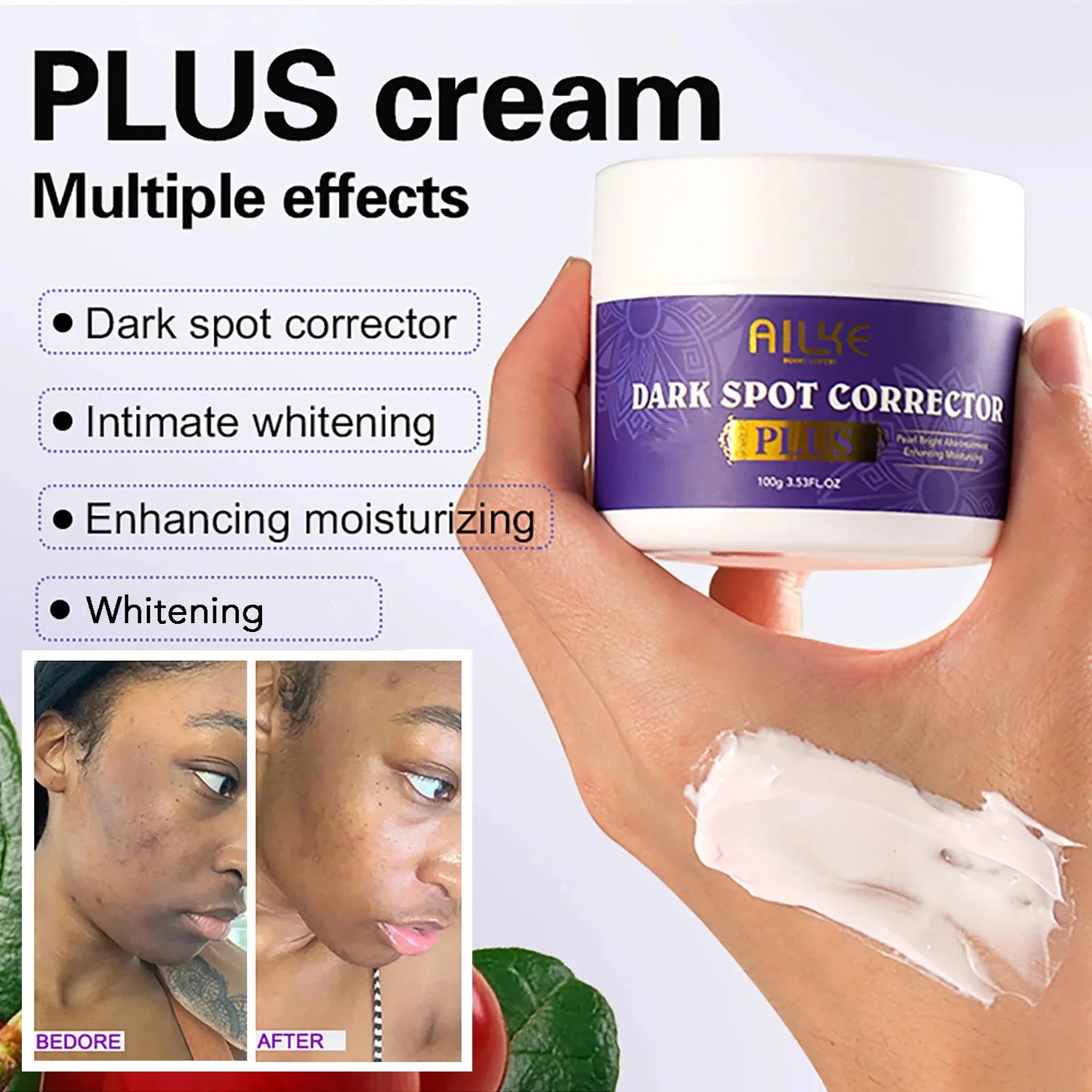 AILKE Glutathione Lighten Body Lotion, Moisturizing, Hydration, Even Skin tone, Improve Dark & Black Skin, Support Private logo by Home for Health and Beauty