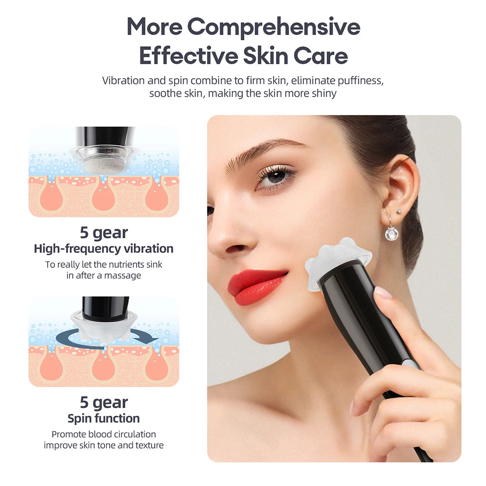 CO2 Oxygen Bubble Pen 5 Gear Vibration Oxygen Bubble Beauty Tool Deep Cleansing Pores Exfoliate LED Photon Skin Care Machine by Home for Health and Beauty