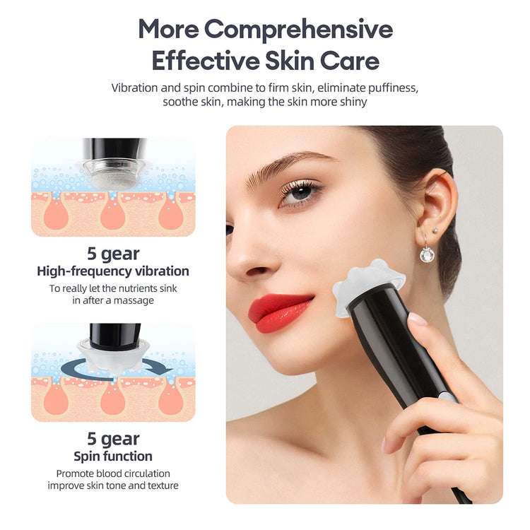 CO2 Oxygen Bubble Pen 5 Gear Vibration Oxygen Bubble Beauty Tool Deep Cleansing Pores Exfoliate LED Photon Skin Care Machine by Home for Health and Beauty