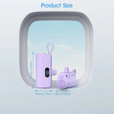 Mini Portable Battery Pack Charger 5000mAh Power Bank,Built-in iOS Interface & USB-C Cable Cell Phone Portable Power,LED Display by Home for Health and Beauty