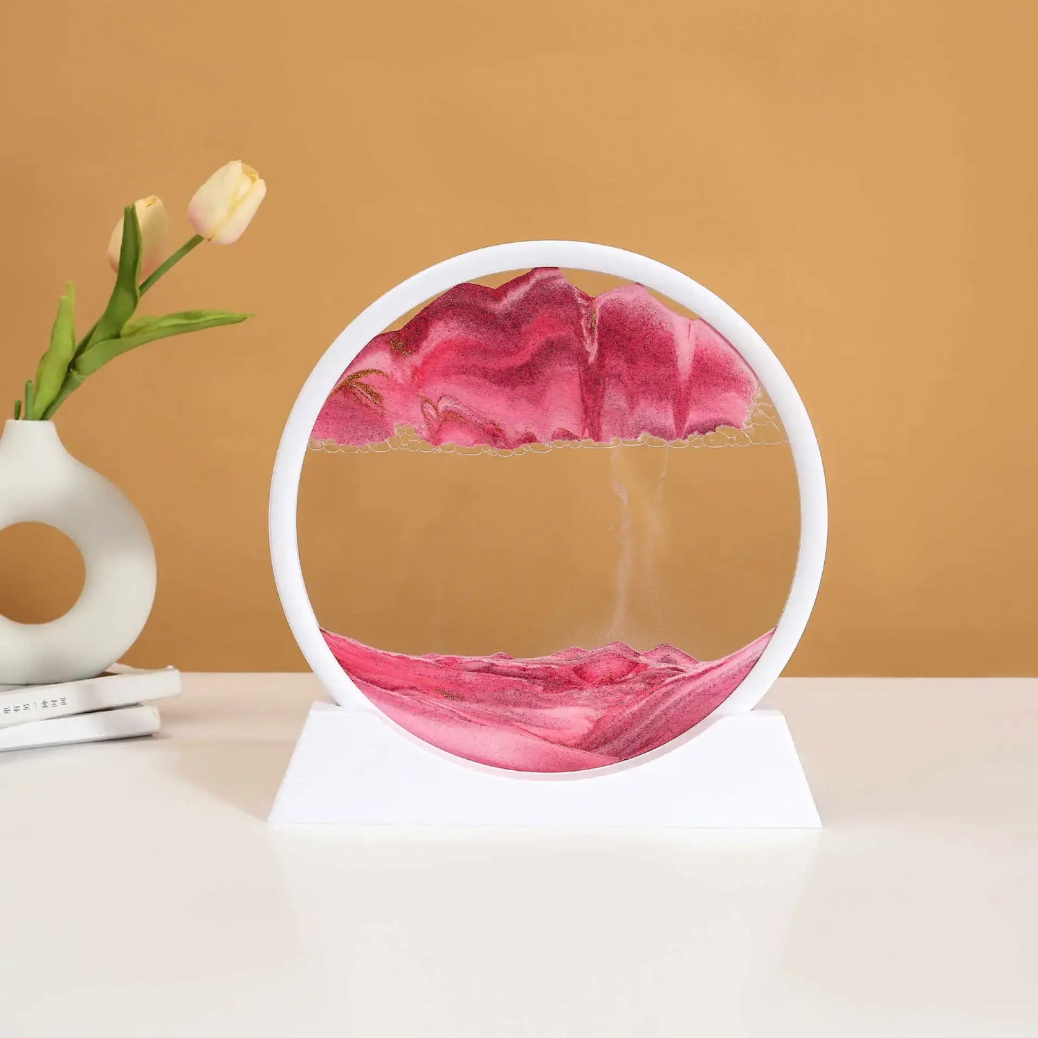 3D Moving Sand Art Glass Frame Deep Sea Quicksand Decor by Home for Health and Beauty