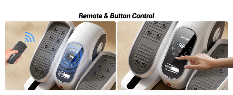 Electric Elliptical Machine Compact Under-Desk 12 Speed Forward Reverse Remote Control Auto Manual Modes for Home Office by Home for Health and Beauty
