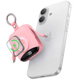 Apple Watch Power Bank With Wireless Charger Built In Lightning Cable Keychain by Home for Health and Beauty