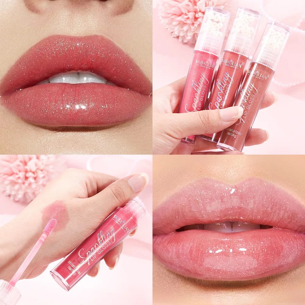 6 Luxurious Shimmering Lip Glosses Long-lasting color, easy to apply, leaving lips full and shiny. by Home for Health and Beauty