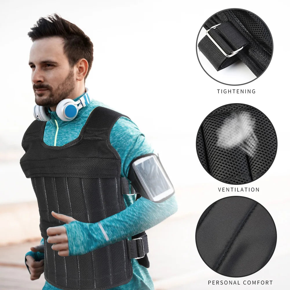 Weighted Vest Adjustable Weight For Running Training