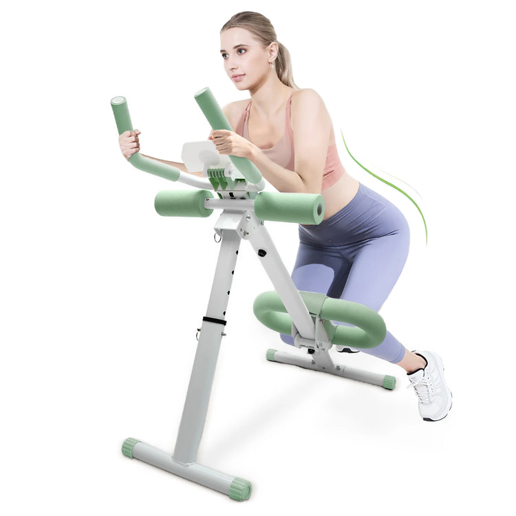 Ab Workout Machine Abdominal Adjustable Folding Crunch Trainer Core Machine Full Body Equipment for Home Gym by Home for Health and Beauty