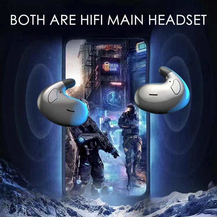 SK Ultra-thin Sleep Headphones 5.3 Wireless Bluetooth Headset Invisible Earbuds Hidden In Ear Button Sports Earphones Waterproof by Home for Health and Beauty