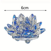 Crystal Lotus Flower Figurine Home Wedding Decoration Glass Craft Collection Paperweight Table Ornaments Souvenir Gifts by Home for Health and Beauty
