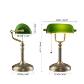 Desk lamp Table Light glass banker‘s lamp zipper switch for bedroom home stuy restaurant library office light night lamp by Home for Health and Beauty