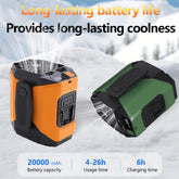 Portable Waist Fan 10000mAh with Power Bank LED Lighting Hanging Neck Fan 5 Speed Strong Airflow Cooling Fan for Outdoor Working by Home for Health and Beauty