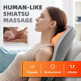 Back Massager Neck Massager with Heat 3D Kneading Massage Pillow for Relax Neck Back Shoulder Legs Gifts for Men Women Mom Dad by Home for Health and Beauty