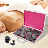 Hot Stones Massage Set, 18 Volcanic Rocks Body Massage Set, for Massage, Scraping, Hot Compress by Home for Health and Beauty
