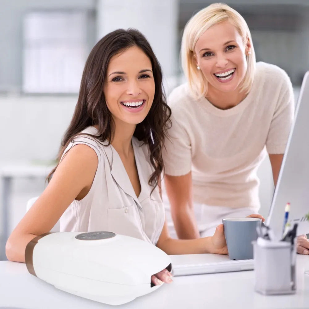 Cordless Electric Hand Massager With Compression And Heating Rechargeable