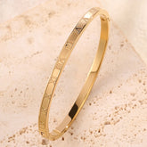 Sparkling Zirconia Inlaid Stainless Steel Bracelet 5/1pcs Set for Women Stackable Bangles Fashion Non Fading Jewelry Gift by Home for Health and Beauty