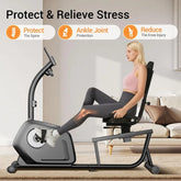 CURSOR FITNESS Recumbent Exercise Bike, 16-Level Magnetic Resistance Stationary Bike for Home workout with Pulse S by Home for Health and Beauty