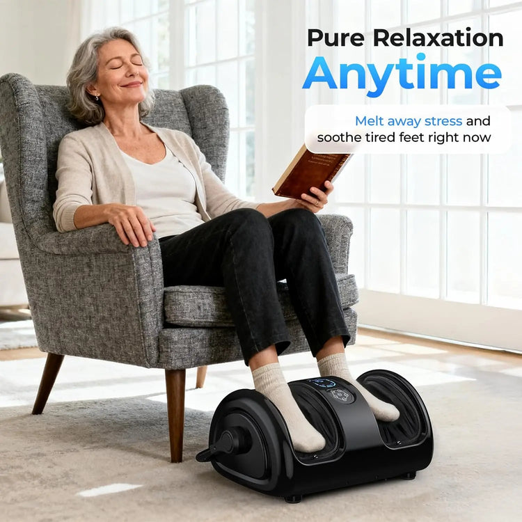 Foot Calf Massager With Heat Shiatsu Airbags 3 Speed by Home for Health and Beauty