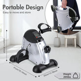 Mini Under Desk Pedal Exerciser Bike Multi-Function Motorized Digital With LCD Screen Display for Leg Arm and Knee for Elderly by Home for Health and Beauty