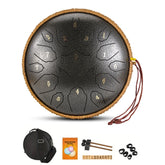 12 Inch Music Drum with Handbag Drumstick 15 Notes D Tone Ethereal Drum Yoga Meditation Sound Healing Beginner Hand Drum by Home for Health and Beauty