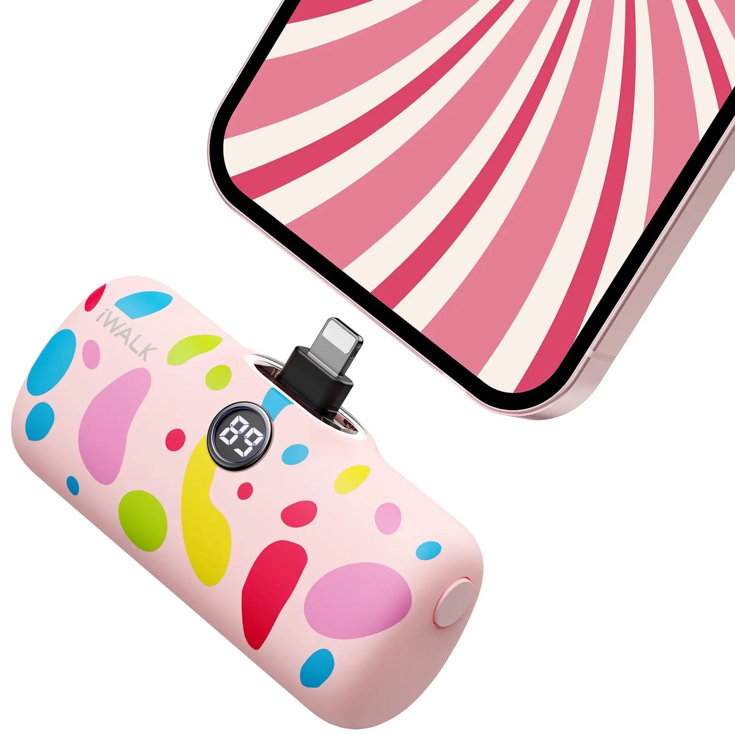 IWALK 4800mAh Mini Capsule Fast Charging Power Bank Portable Pocket 20W Fast Charging Emergency Suitable for iPhone Lightning by Home for Health and Beauty