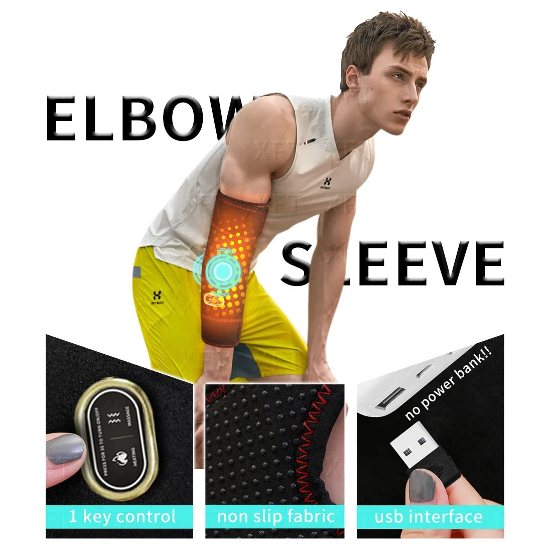 Effect Heated Elbow Massager With 3 Modes For Pain Relief