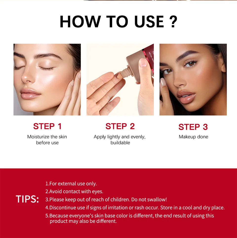 Lakerain Matte Foundation Base Cream Long-lasting Soft Focus Matte Natural Fit Coverage Concealer Waterproof Face Base Makeup by Home for Health and Beauty