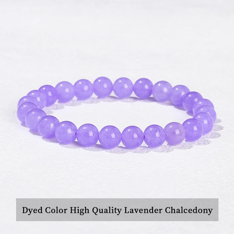 JD Natural Stone Beads Bracelet Amethyst Tiger Eye Crystal Quartz Agate Gem Beads Bangles Women Men Reiki Healling Jewelry Gift by Home for Health and Beauty