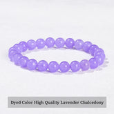 JD Natural Stone Beads Bracelet Amethyst Tiger Eye Crystal Quartz Agate Gem Beads Bangles Women Men Reiki Healling Jewelry Gift by Home for Health and Beauty