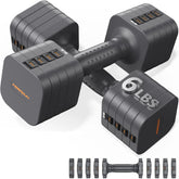 5-in-1 Adjustable Dumbbell Set of 2, 12LBS/20LBS Hand Weights for Women, Men, 1s-Adjust Dual-Stable Dumbbell Set for Women Home Gym & Outdoor by Home for Health and Beauty