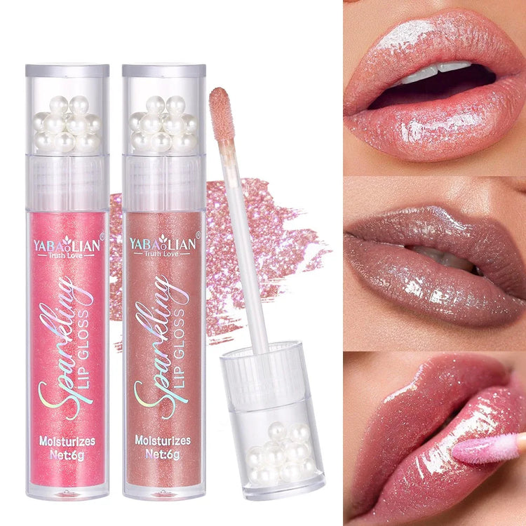6 Luxurious Shimmering Lip Glosses Long-lasting color, easy to apply, leaving lips full and shiny. by Home for Health and Beauty