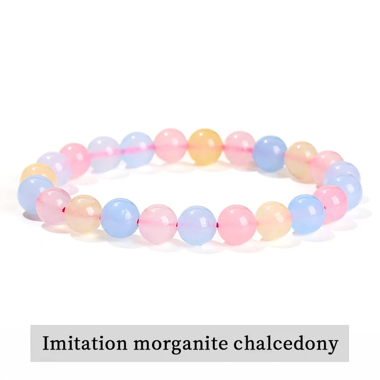 JD Natural Stone Beads Bracelet Amethyst Tiger Eye Crystal Quartz Agate Gem Beads Bangles Women Men Reiki Healling Jewelry Gift by Home for Health and Beauty