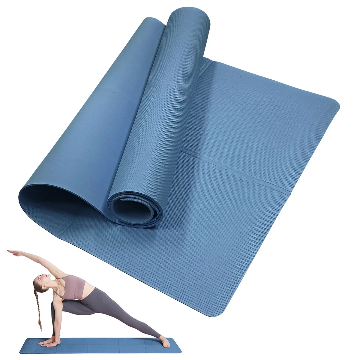 Yoga Mats Anti-slip 4MM Thick Sport Fitness Mat Blanket For Exercise Yoga And Pilates Gymnastics Mat Fitness Equipment by Home for Health and Beauty
