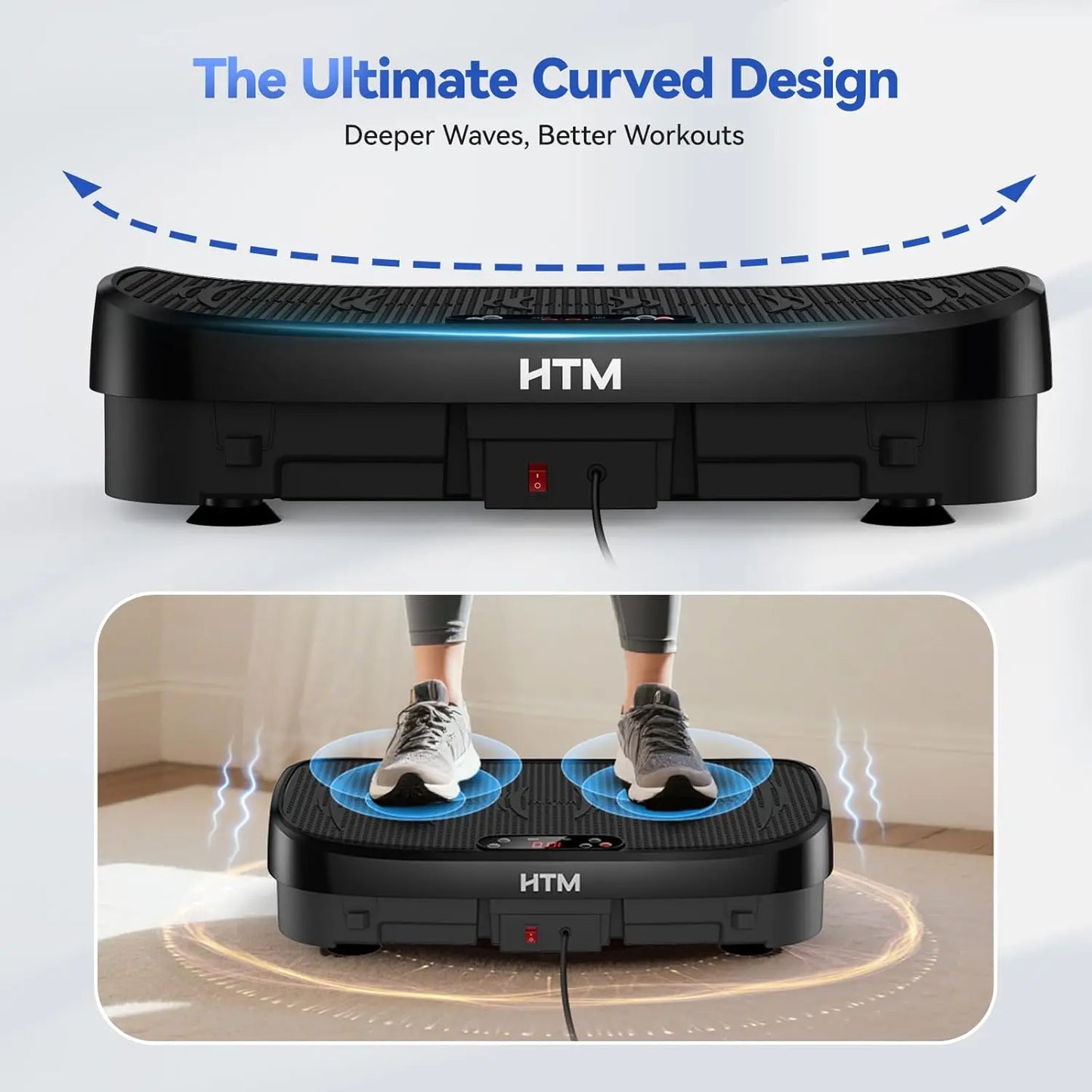 Vibration Plate Fitness Platform with 120 Levels Silent Operation by Home for Health and Beauty