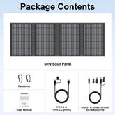 Portable Solar Charger 18V 60W / 45W Foldable Solar Panel for Solar Generators Outdoor Camping Travel Powerbank Phone by Home for Health and Beauty
