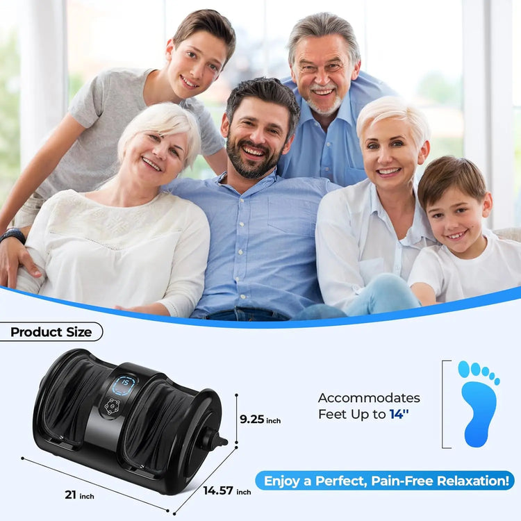 Foot Calf Massager With Heat Shiatsu Airbags 3 Speed by Home for Health and Beauty