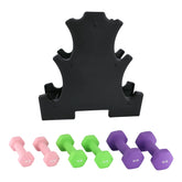 Hexagon PVC Coated Dumbbell Set for Home Gym Anti-Roll Hand Weights Strength Training Equipment for Men Women – 3, 5, 8 lb Pairs by Home for Health and Beauty