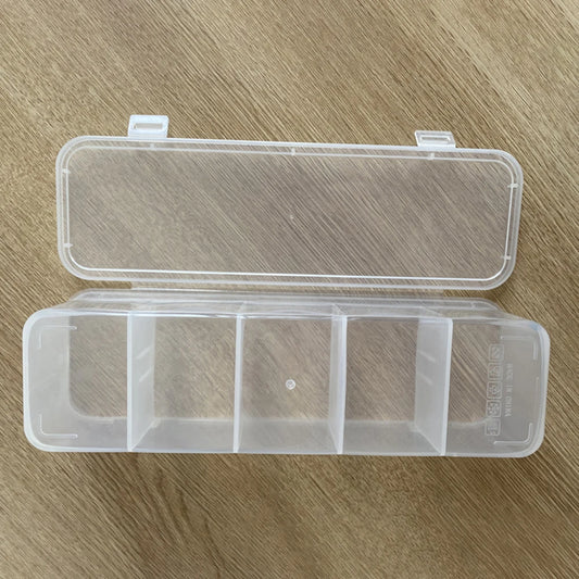 Plastic Five-Compartment Hair Accessories Organizer Box