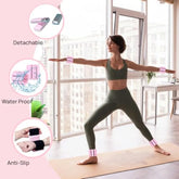 Pilates Equipment Kit for Home Workout with Ring Ball Set Core Sliders Adjustable Ankle Wrist Weights Resistance Bands in Black by Home for Health and Beauty