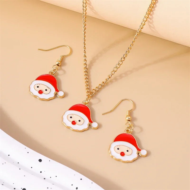 Fashion Christmas Necklace and Earrings Set for Women