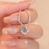Real Moissanite Diamond Pendant Necklace 925 Sterling Silver Cauliflower Chain by Home for Health and Beauty