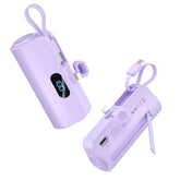 Mini Portable Battery Pack Charger 5000mAh Power Bank,Built-in iOS Interface & USB-C Cable Cell Phone Portable Power,LED Display by Home for Health and Beauty