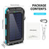 Solar Power Bank Portable Dual 30000mAh 5V USB Ports 2 LED Light Flashlight Fast Charging for iPhone Samsung Tablets by Home for Health and Beauty