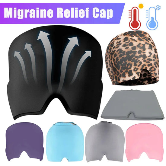 Migraine Relief Gel Ice Head Hat Cold Pack Therapy Cap by Home for Health and Beauty