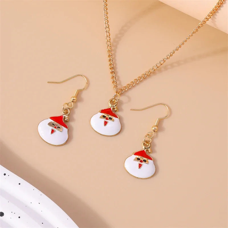 Fashion Christmas Necklace and Earrings Set for Women