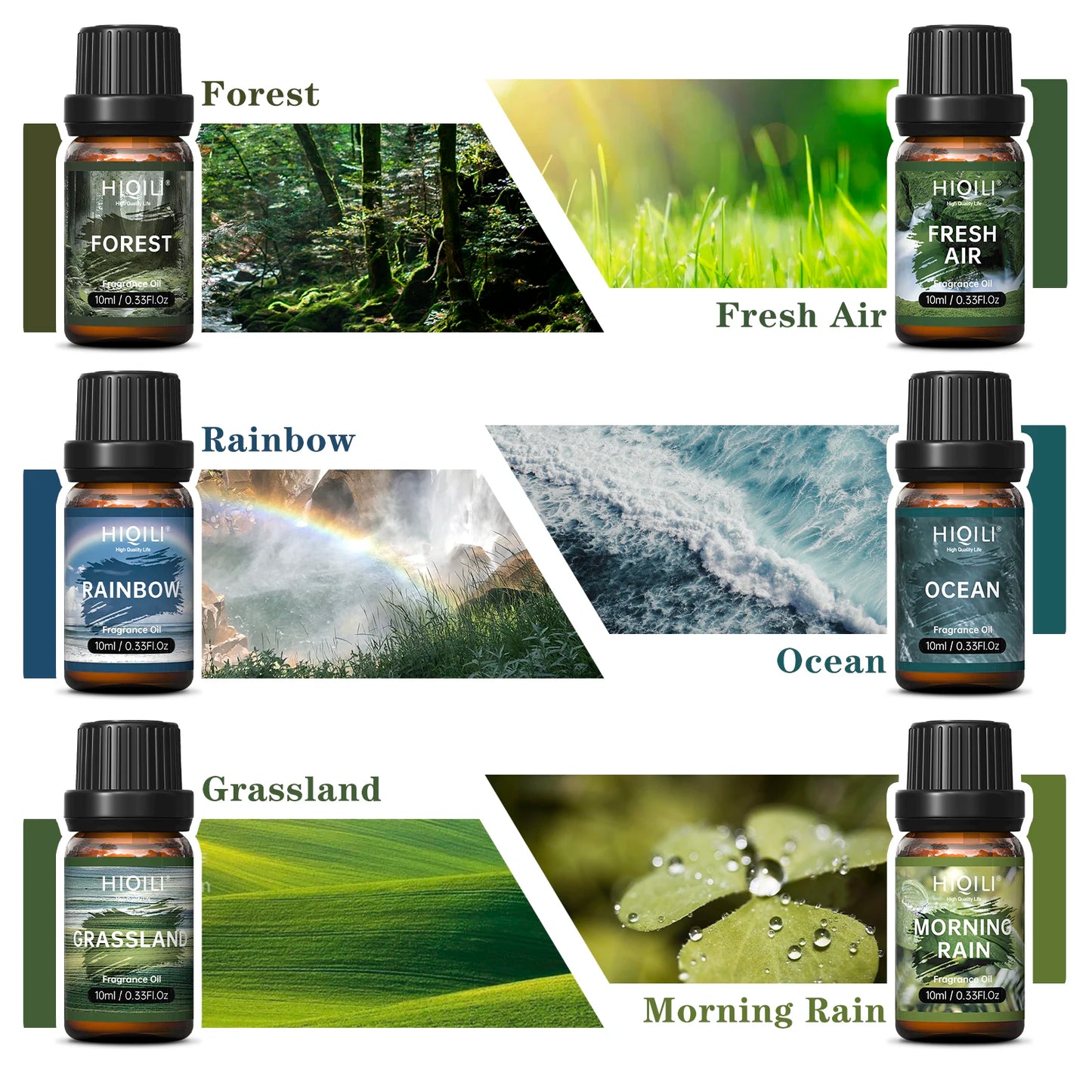 Fragrance Oils Set Nature Theme For Aromatherapy Diffusers